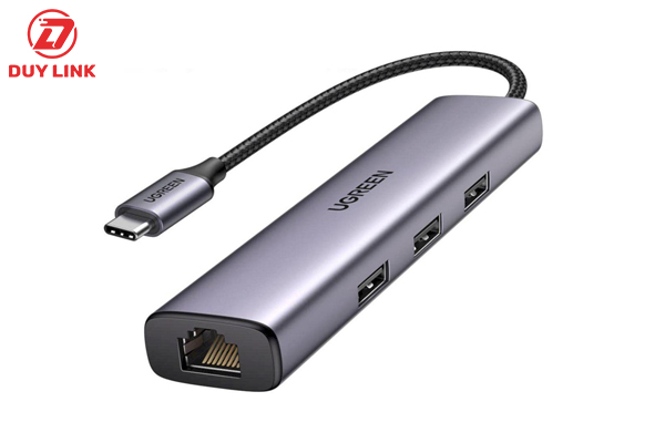 Hub USB TypeC to 3 cong USB 3.0 Lan toc do 1000Mbps Ugreen 60600 0