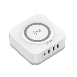 Đế sạc không dây tích hợp 3 USB + 1 USB C LDNIO AW004