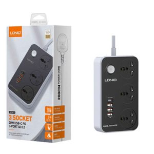 Ổ cắm điện 3 chân thông minh tích hợp + 4 USB LDNIO SC3412