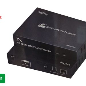 Bộ Kéo Dài HDMI 4K@30Hz KVM Dài 120M – Hỗ Trợ USB và Âm Thanh VegGieg V-HD011 chính hãng