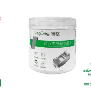 Hạt mạng bọc sắt RJ45 Cat5e 100c VegGieg V-E007 chính hãng