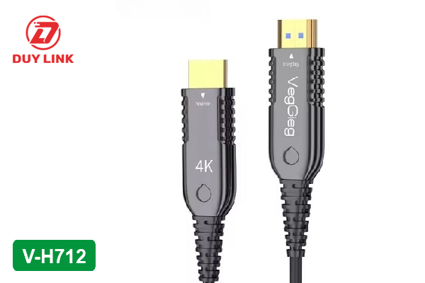 Cáp HDMI 2.0 sợi quang dài 30m VegGieg V-H712 chính hãng 1 Cap HDMI 2.0 soi quang dai 30m VegGieg V H712