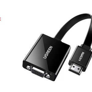 Cáp chuyển đổi HDMI sang VGA dài 20cm 1080p@60hz Ugreen 90813 CM611 chính hãng
